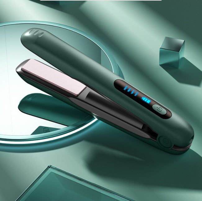 Wireless Hair Straightener Flat Iron Mini 2 IN 1 USB 5000mAh Max 200 Degree Portable Cordless Curler 4 Levels Dry And Wet Uses