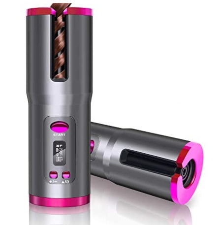 "Wireless Automatic Curler" Portable USB Charging device.. *only grey and pink available*